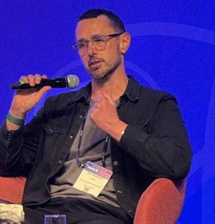 Russ Read-Barrow speaking on a panel at HIMSS Europe 2026